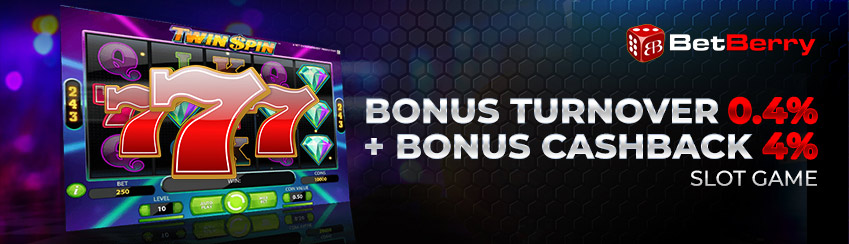 Bonus Turnover 0.4% + 4% Cashback Slot Game