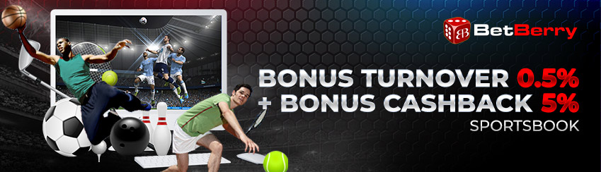 Bonus Turnover 0.5% + 5% Cashback Sportsbook